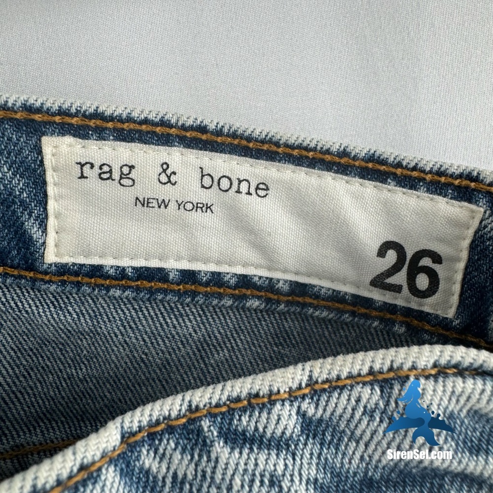 1282 rag & bone Maya High-Rise Short – 26 – Calypso (Blue) - Picture 7 of 16